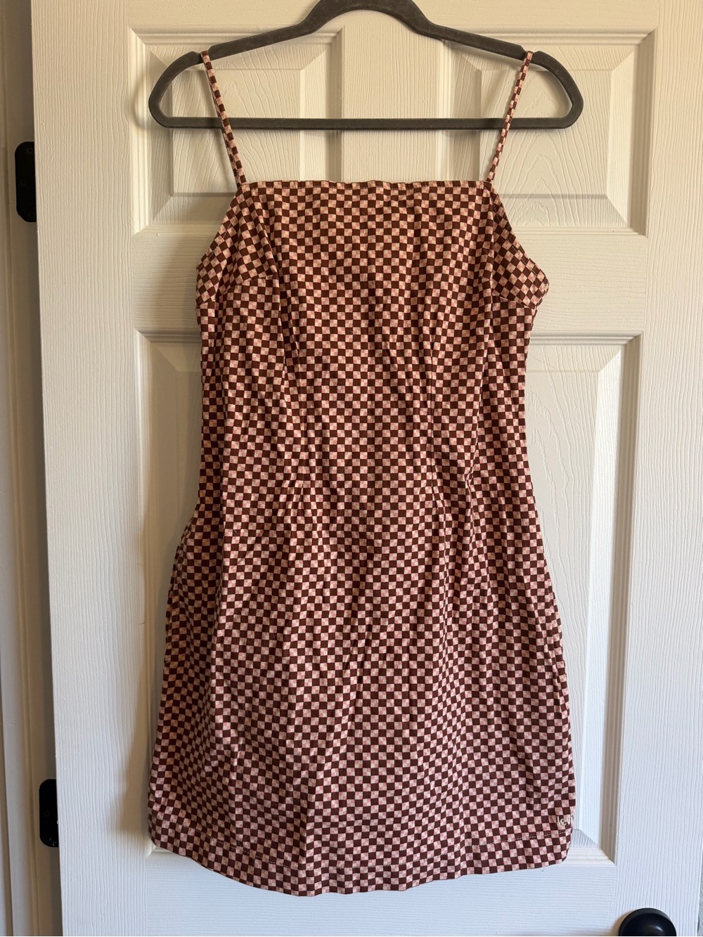 Levi's Red and Cream Checkered Mini Dress